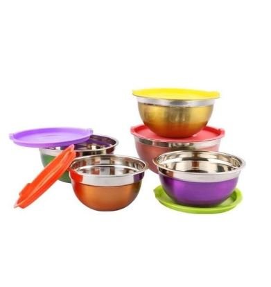 Set of 5 - Stainless Steel Mixing Bowls - Techmanistan in Pakistan