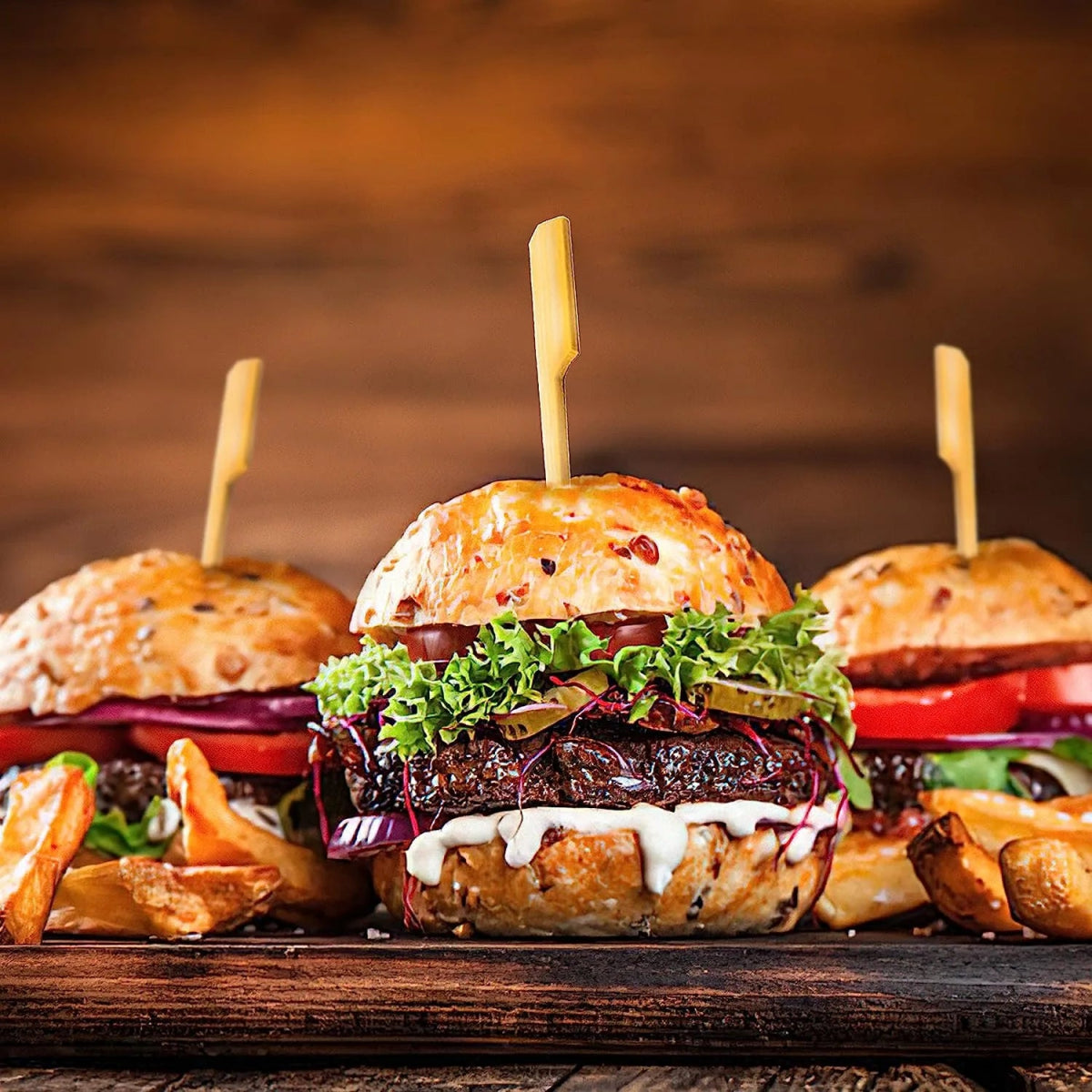 Set of 50 - Bamboo Flat BBQ Skewers - Techmanistan in Pakistan