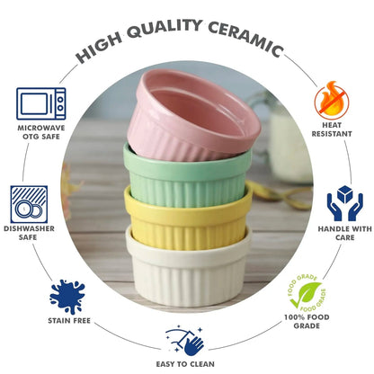 Set of 6 - Ceramic Baking Ramekin Bowl - Techmanistan in Pakistan
