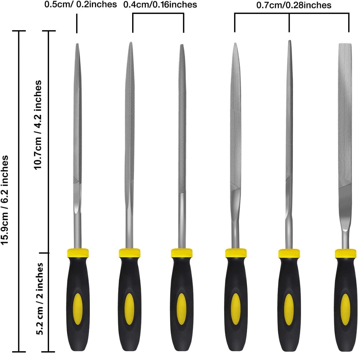 Set of 6 - Mini Needle File Set Small Metal Files Set 6 Pieces Hand Metal Files - Techmanistan in Pakistan