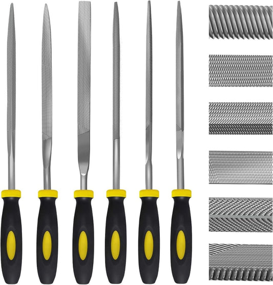 Set of 6 - Mini Needle File Set Small Metal Files Set 6 Pieces Hand Metal Files - Techmanistan in Pakistan