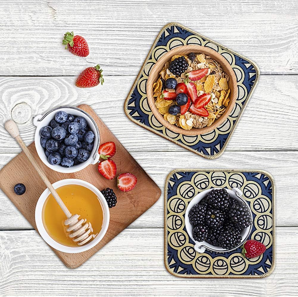 Set of 6 - Random Design Mandala Pattern Placemats - Techmanistan in Pakistan