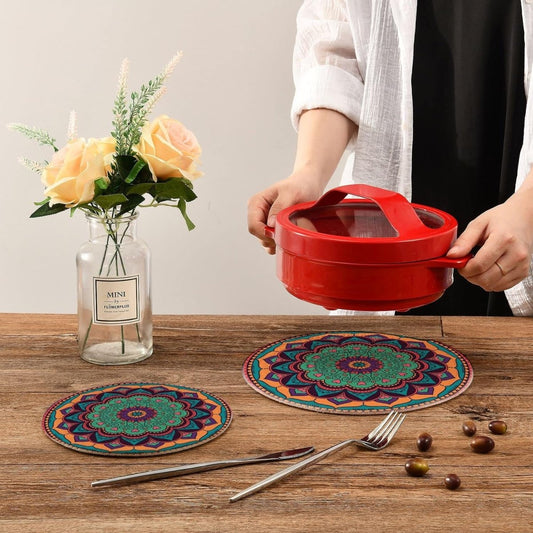 Set of 6 - Random Design Mandala Pattern Placemats - Techmanistan in Pakistan