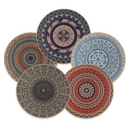 Set of 6 - Random Design Mandala Pattern Placemats - Techmanistan in Pakistan