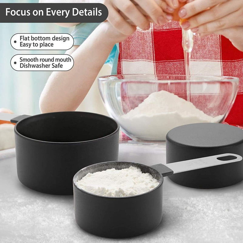 Set of 8 Measuring Spoons & Cups with Stainless Steel Handles - Techmanistan in Pakistan