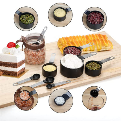Set of 8 Measuring Spoons & Cups with Stainless Steel Handles - Techmanistan in Pakistan