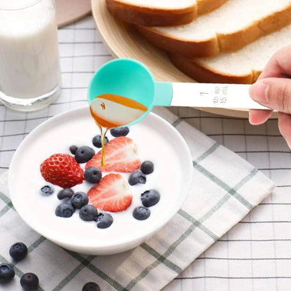 Set of 8 Measuring Spoons & Cups with Stainless Steel Handles - Techmanistan in Pakistan