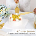 Set of Gold Wedding Cake Cutting Knife & Server Set - Techmanistan in Pakistan