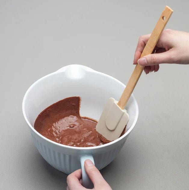 Silicon Oil Brush & Spatula with Wooden Handle - Techmanistan in Pakistan