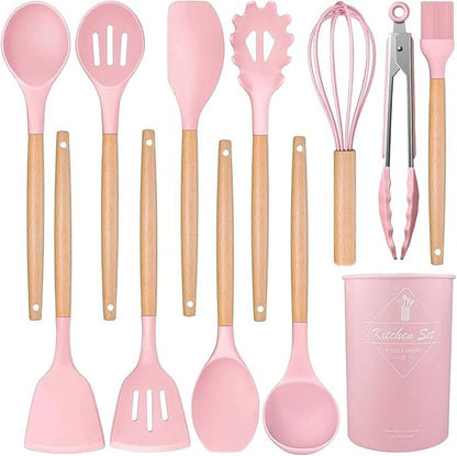 12 Pcs Silicone Non-Stick Cooking Tool Set