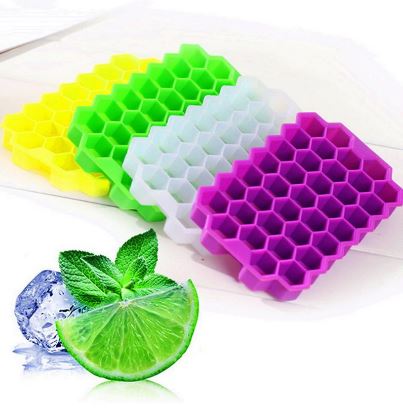 Silicone Honeycomb Ice Cube Tray with Cover - Techmanistan in Pakistan