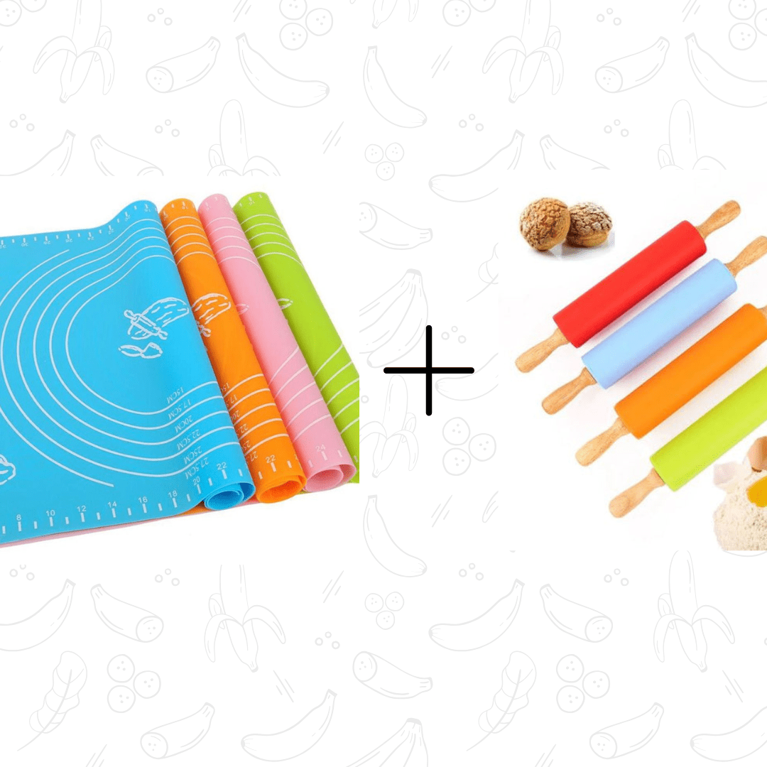 Silicone Rolling Pin + Silicone Baking Mat - Techmanistan in Pakistan