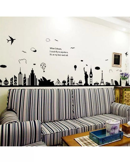 Skyline of City DIY Wall Stickers - Techmanistan in Pakistan