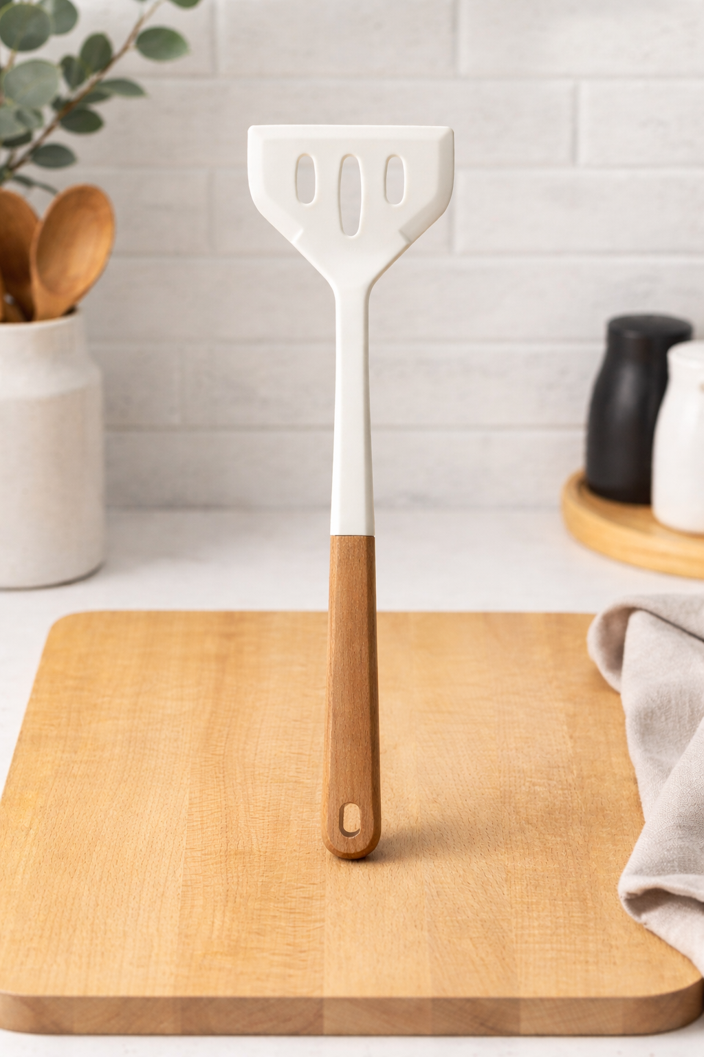 Silicone Cooking Spatula / Slotted Turner – Kitchen Tool