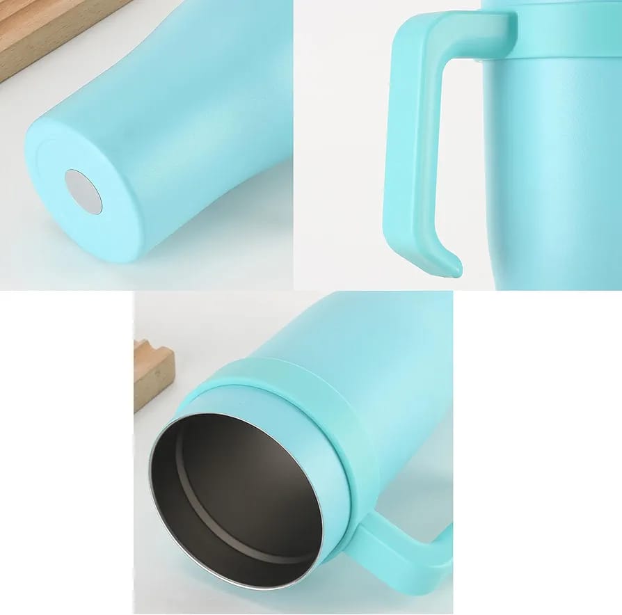 Stainless Steel 1250ml Tumbler with Straw and Handle - Techmanistan in Pakistan