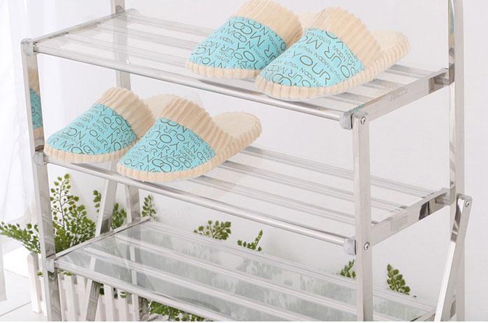 Stainless Steel 5 Layers Folding Shoe Rack - Techmanistan in Pakistan