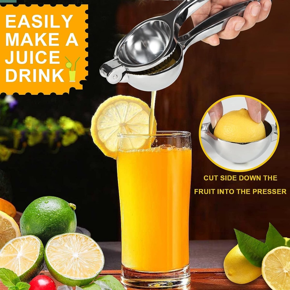 Stainless Steel Citrus Press Lemon Squeezer - Techmanistan in Pakistan