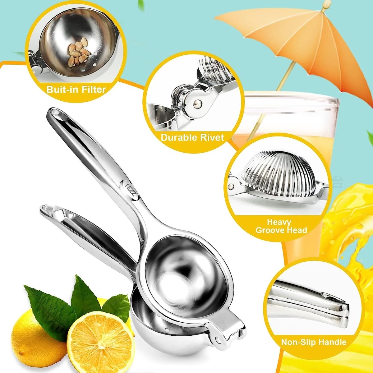 Stainless Steel Citrus Press Lemon Squeezer - Techmanistan in Pakistan