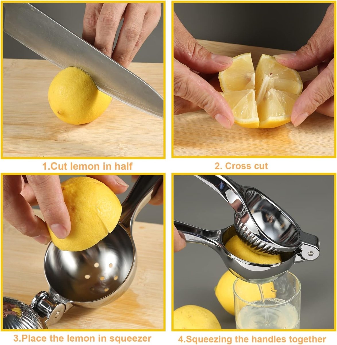 Stainless Steel Citrus Press Lemon Squeezer - Techmanistan in Pakistan