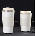 Stainless Steel Coffee Cup With Protective Leather Sleeve - Techmanistan in Pakistan
