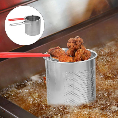 Stainless Steel Deep Fryer with Strainer Basket - Techmanistan in Pakistan