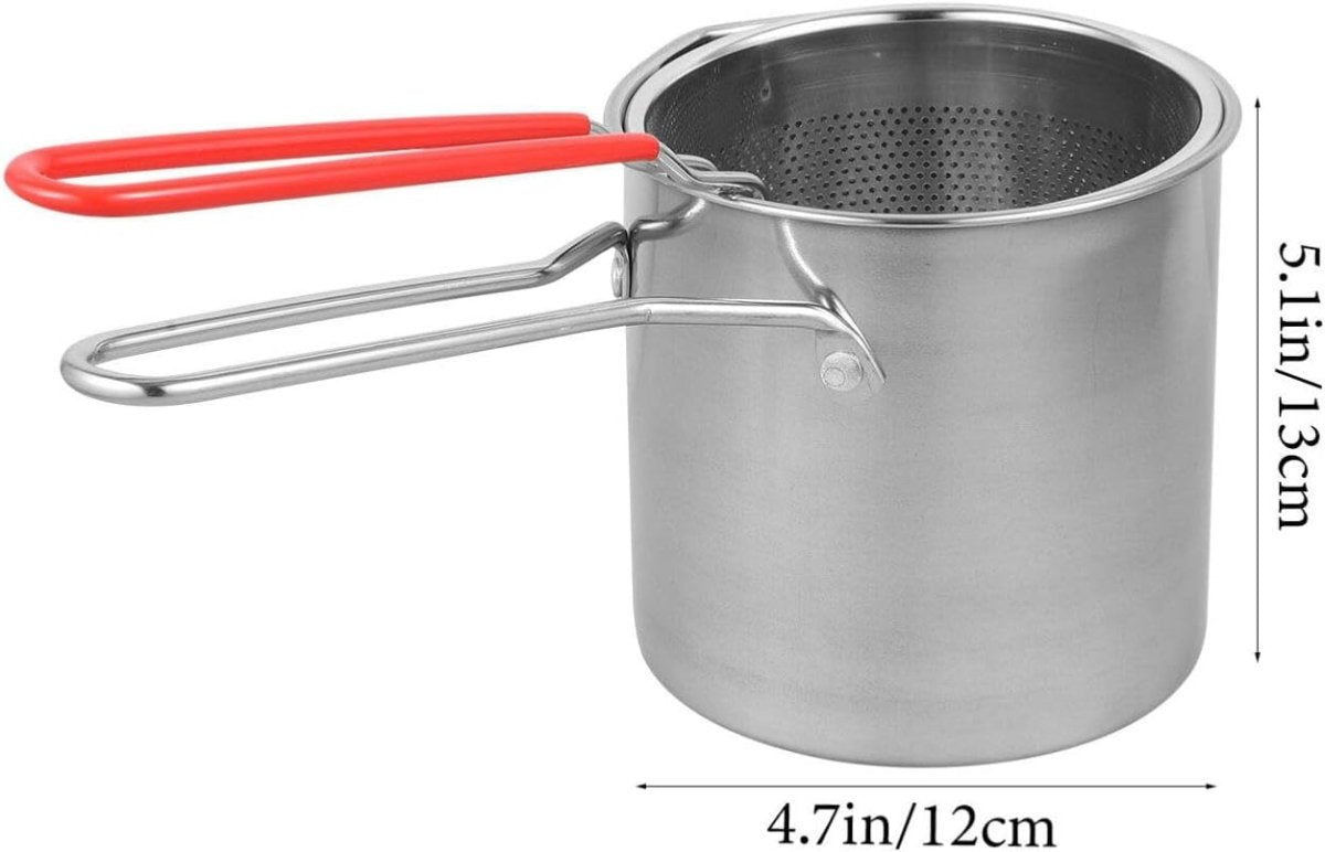 Stainless Steel Deep Fryer with Strainer Basket - Techmanistan in Pakistan