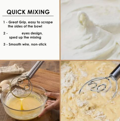 Stainless Steel Dough Flour Whisk - Techmanistan in Pakistan