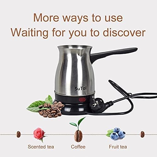 Stainless Steel Electric Coffee Pot - 800ml - Techmanistan in Pakistan