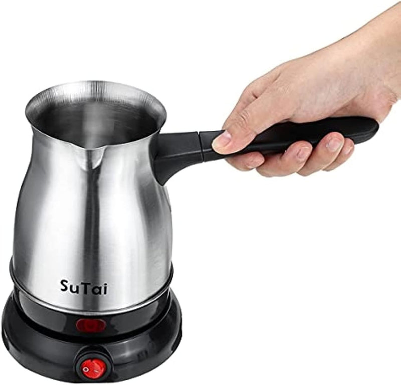 Stainless Steel Electric Coffee Pot - 800ml - Techmanistan in Pakistan