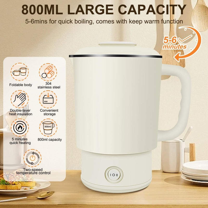 Stainless Steel Electric Kettle 800ml - Techmanistan in Pakistan