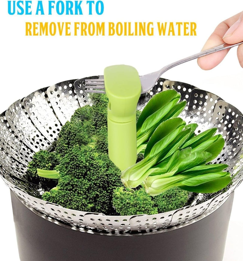 Stainless Steel Folding Collapsible Steamer Basket - Techmanistan in Pakistan