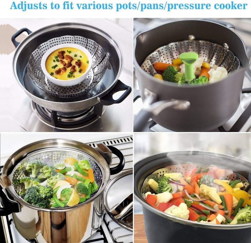 Stainless Steel Folding Collapsible Steamer Basket - Techmanistan in Pakistan