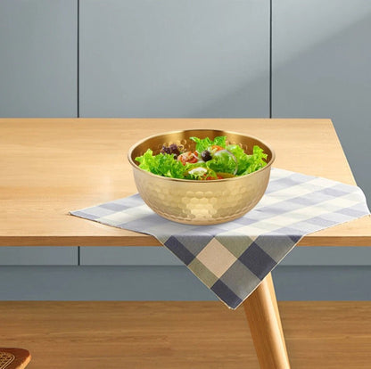 Stainless Steel Hammer Pattern Mixing Bowl - Techmanistan in Pakistan