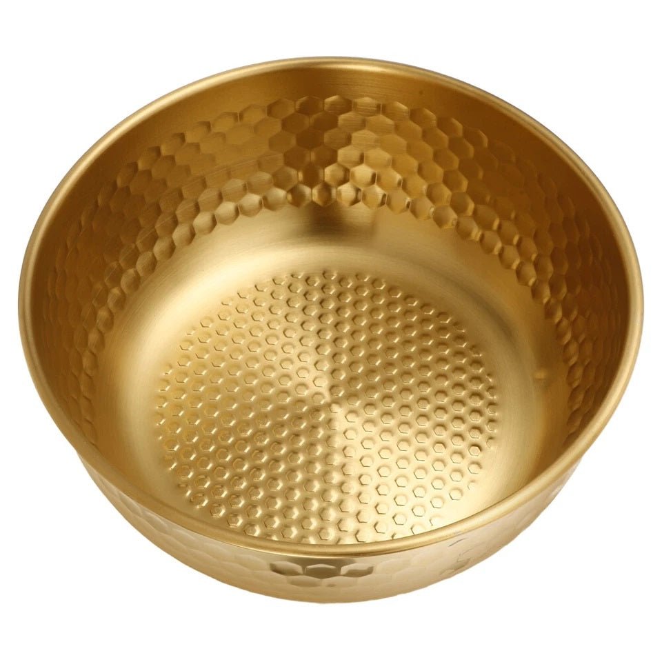 Stainless Steel Hammer Pattern Mixing Bowl - Techmanistan in Pakistan