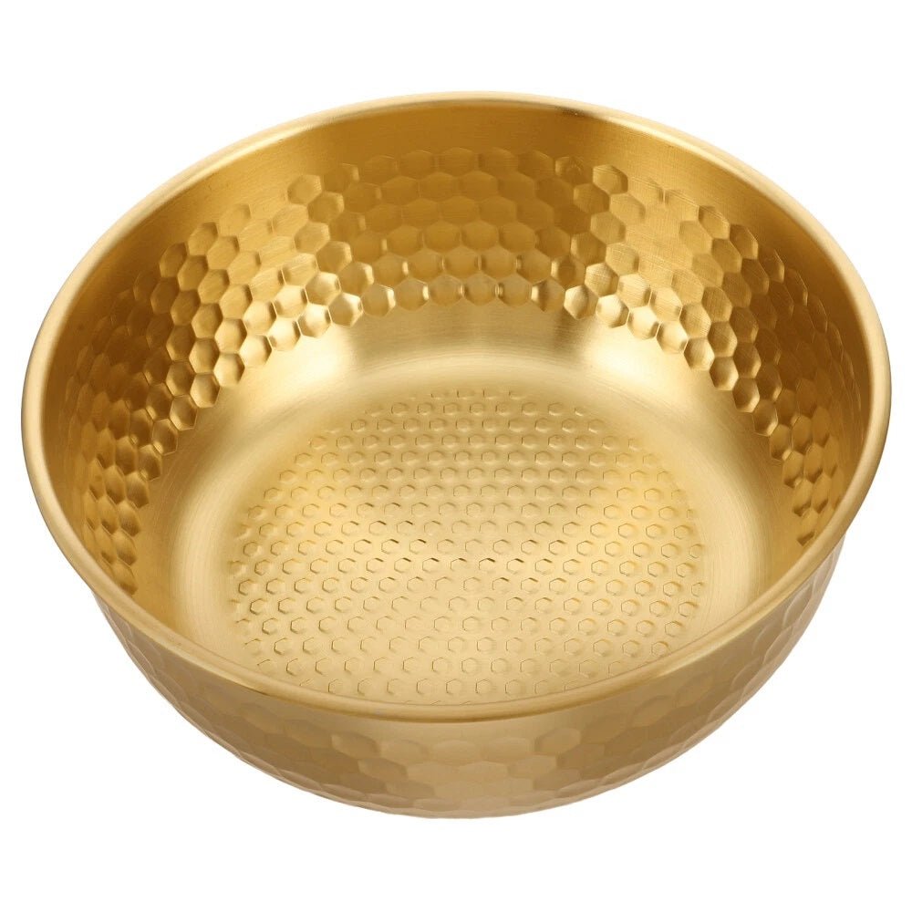 Stainless Steel Hammer Pattern Mixing Bowl - Techmanistan in Pakistan