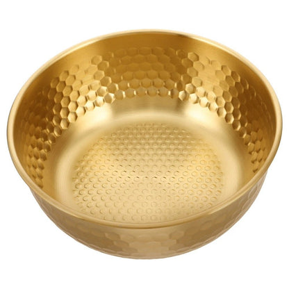Stainless Steel Hammer Pattern Mixing Bowl - Techmanistan in Pakistan