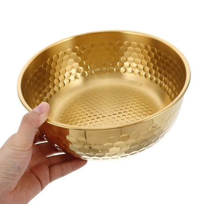 Stainless Steel Hammer Pattern Mixing Bowl - Techmanistan in Pakistan