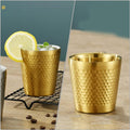 Stainless Steel Hammered Texture Golden Glass - Techmanistan in Pakistan