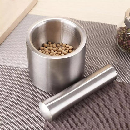 Stainless Steel Herb Spice Grinder Mortar and Pestle Set - Techmanistan in Pakistan