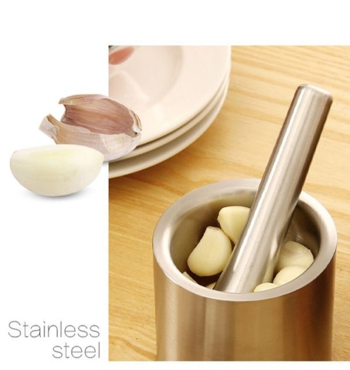 Stainless Steel Herb Spice Grinder Mortar and Pestle Set - Techmanistan in Pakistan