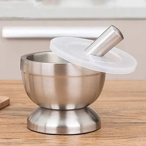 Stainless Steel Herb Spice Grinder Mortar and Pestle Set - Techmanistan in Pakistan