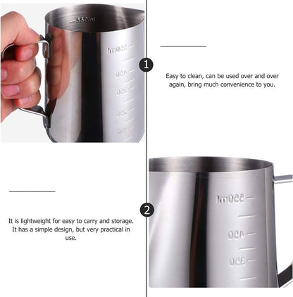 Stainless Steel Milk Fother Pitcher - Techmanistan in Pakistan