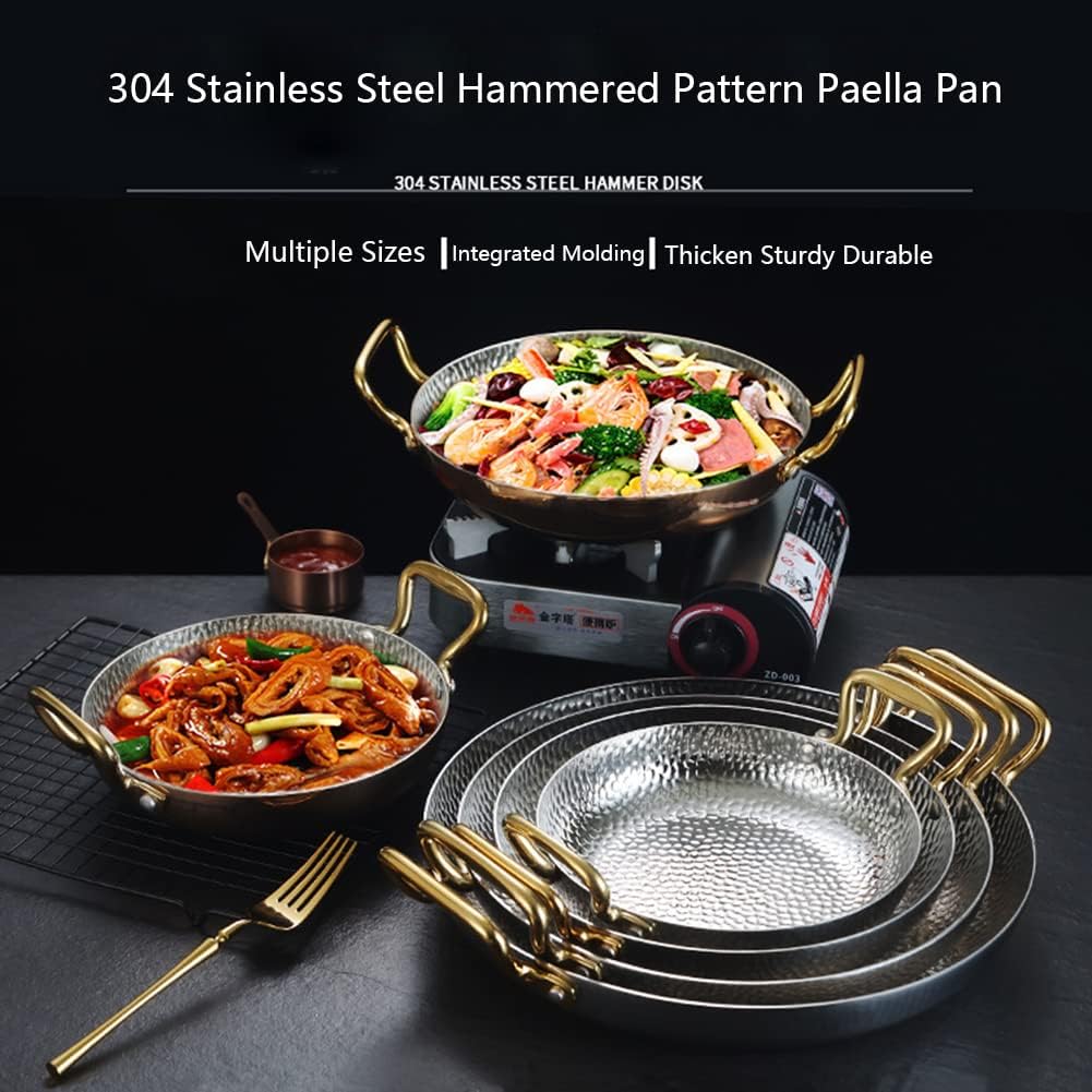 Stainless Steel Nonstick Frying Pan Spanish Paella Pan - Techmanistan in Pakistan