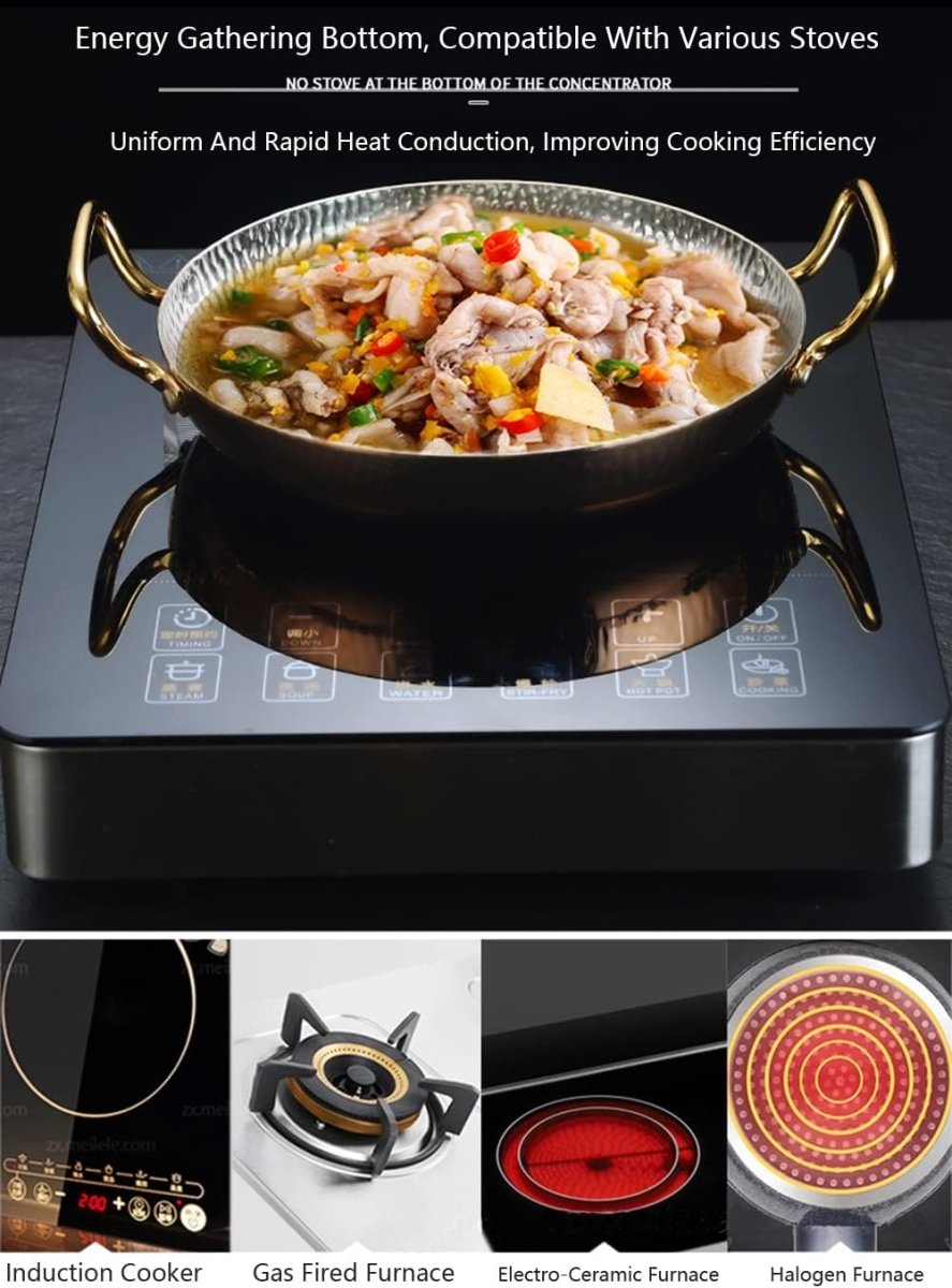Stainless Steel Nonstick Frying Pan Spanish Paella Pan - Techmanistan in Pakistan