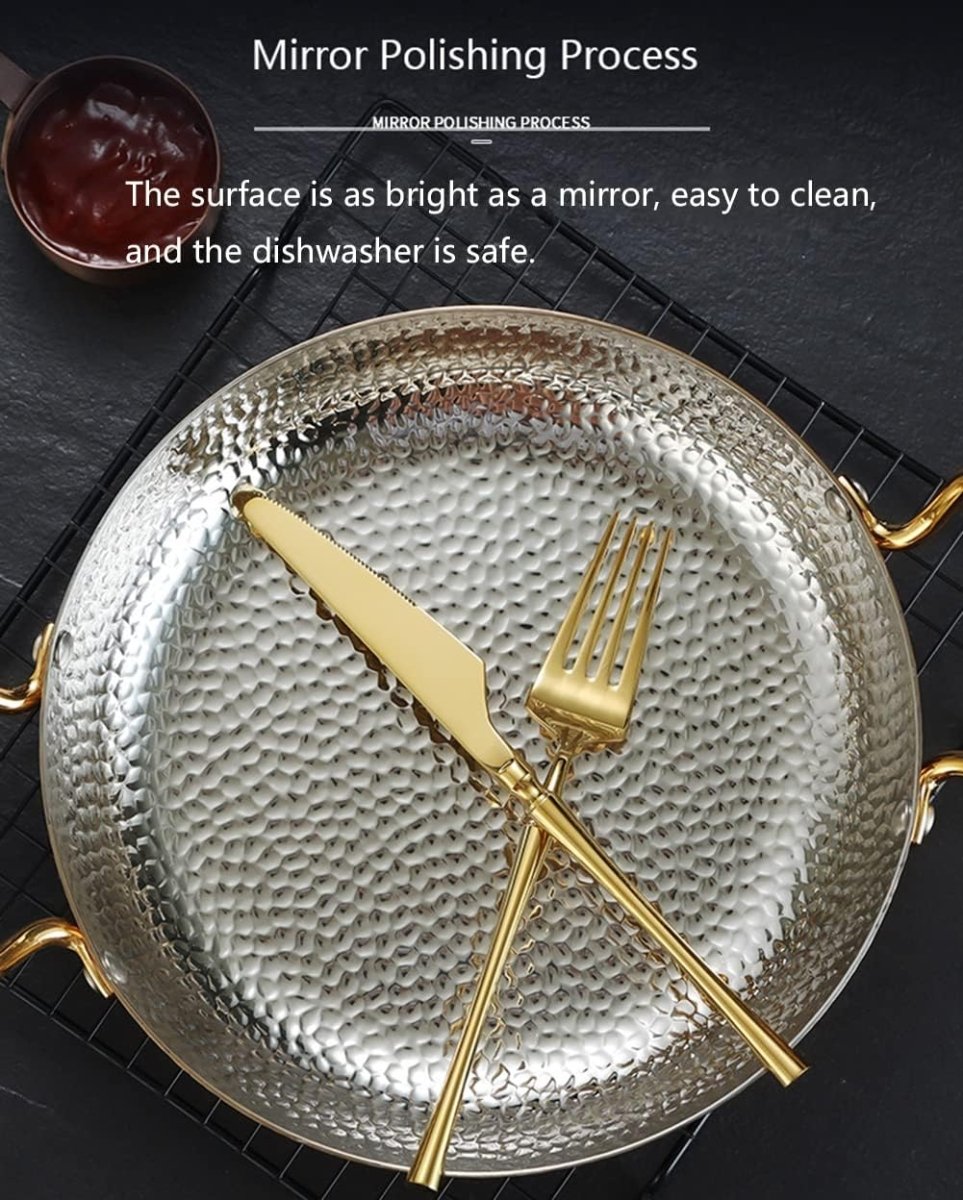 Stainless Steel Nonstick Frying Pan Spanish Paella Pan - Techmanistan in Pakistan