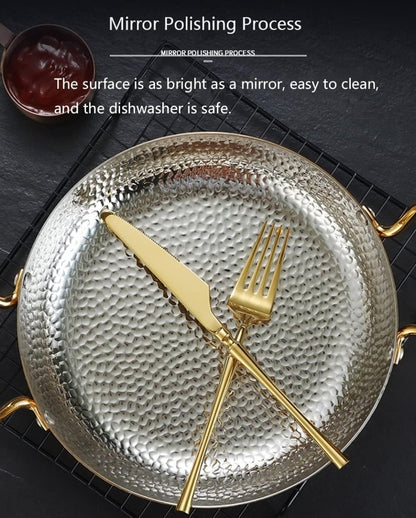 Stainless Steel Nonstick Frying Pan Spanish Paella Pan - Techmanistan in Pakistan