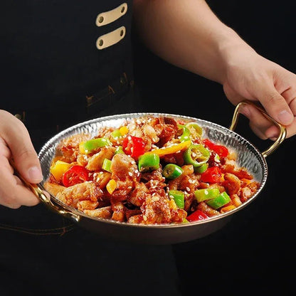 Stainless Steel Nonstick Frying Pan Spanish Paella Pan - Techmanistan in Pakistan