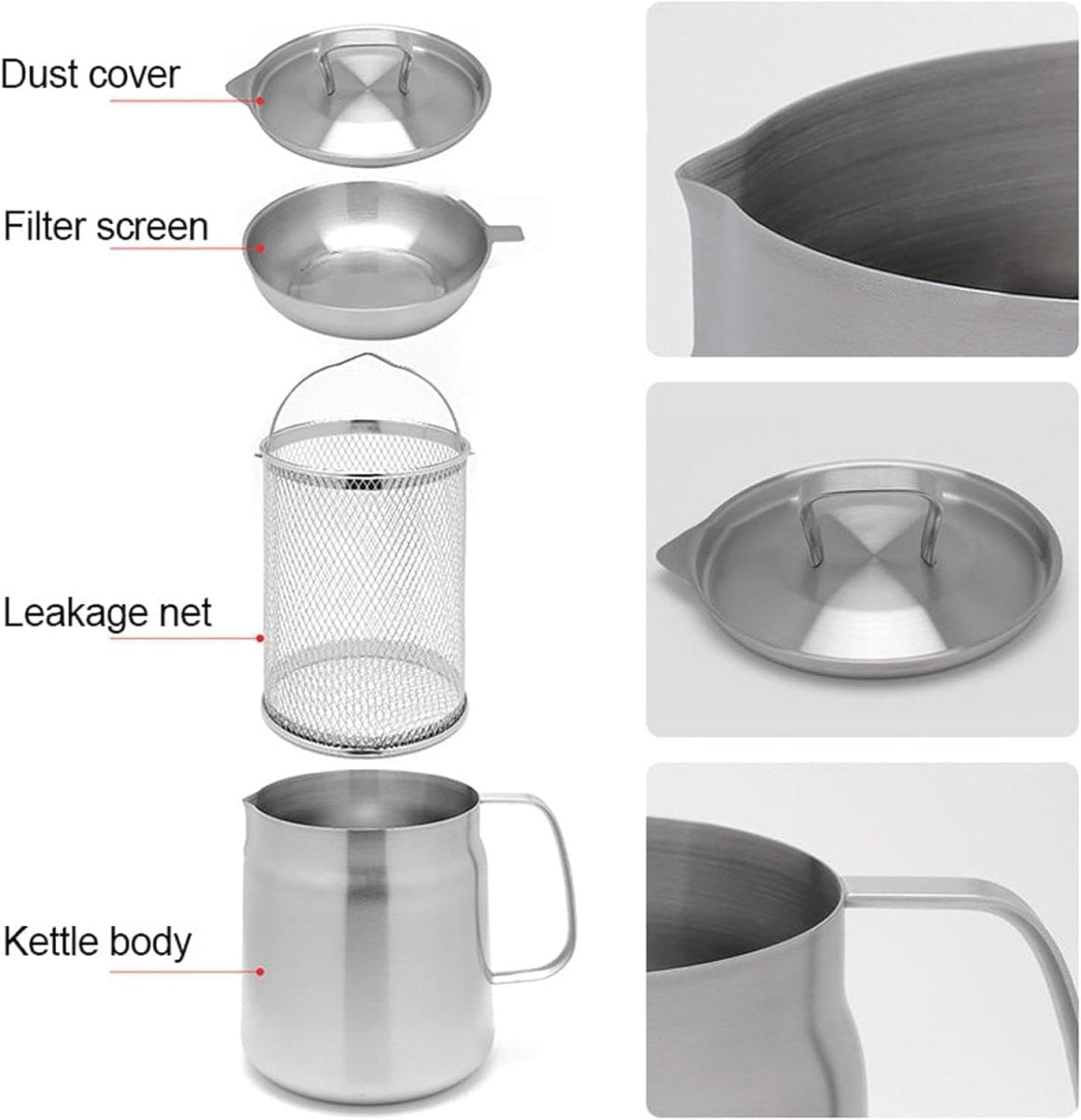 Stainless Steel Oil Pot with Strainer and Frying Basket - Techmanistan in Pakistan