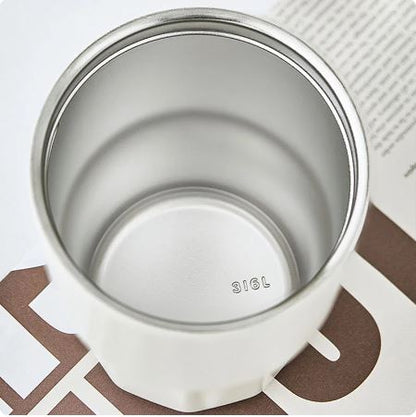 Stainless Steel Reusable Coffee Cup with Colored Lid - Techmanistan in Pakistan