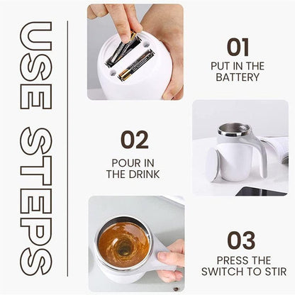 Stainless Steel Self Stirring Mug - Techmanistan in Pakistan